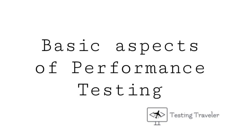 Basic aspects of Performance Testing